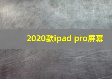 2020款ipad pro屏幕